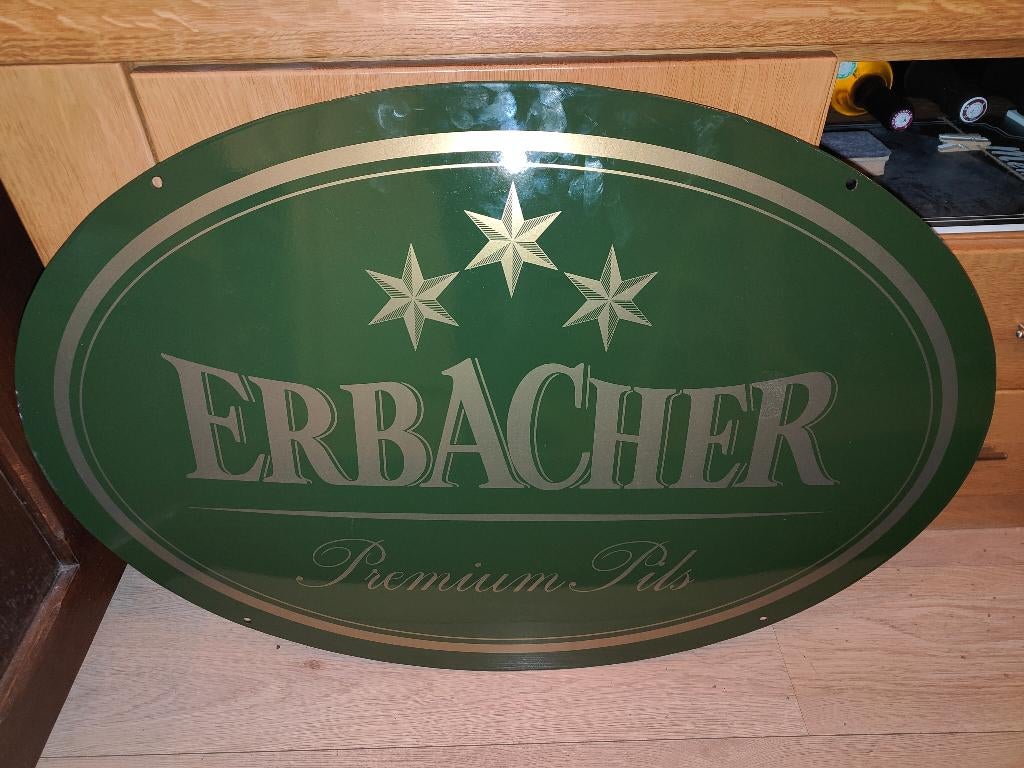 Emaille bord Erbacher Premium Pils, Ophalen of Verzenden