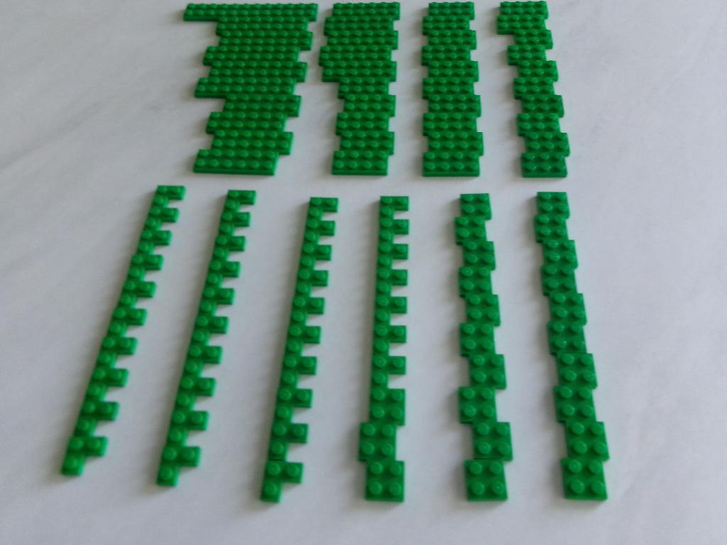 Groene Lego 2x platen, Kinderen en Baby's, Speelgoed | Duplo en Lego, Gebruikt, Lego, Ophalen of Verzenden, Losse stenen