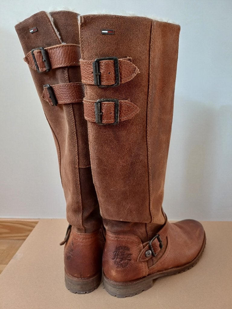 Tommy Hilfiger Bottes femme doublées - Taille 37 - Etat neuf, Tommy hilfiger, Enlèvement ou Envoi, Comme neuf, Brun