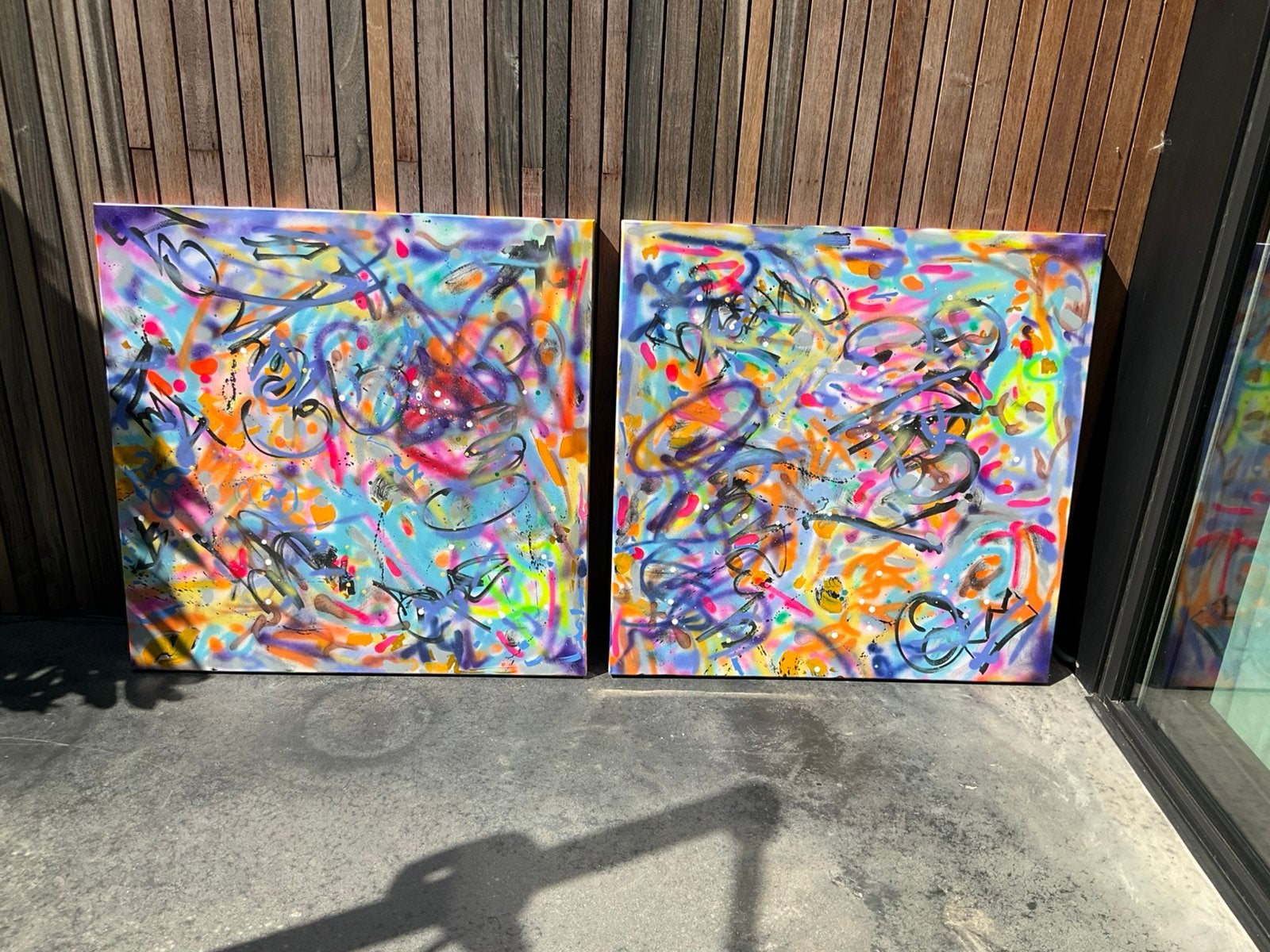 Graffiti op canvas, Antiek en Kunst, Kunst | Designobjecten, Ophalen, Wanddecoratie, Handgemaakt