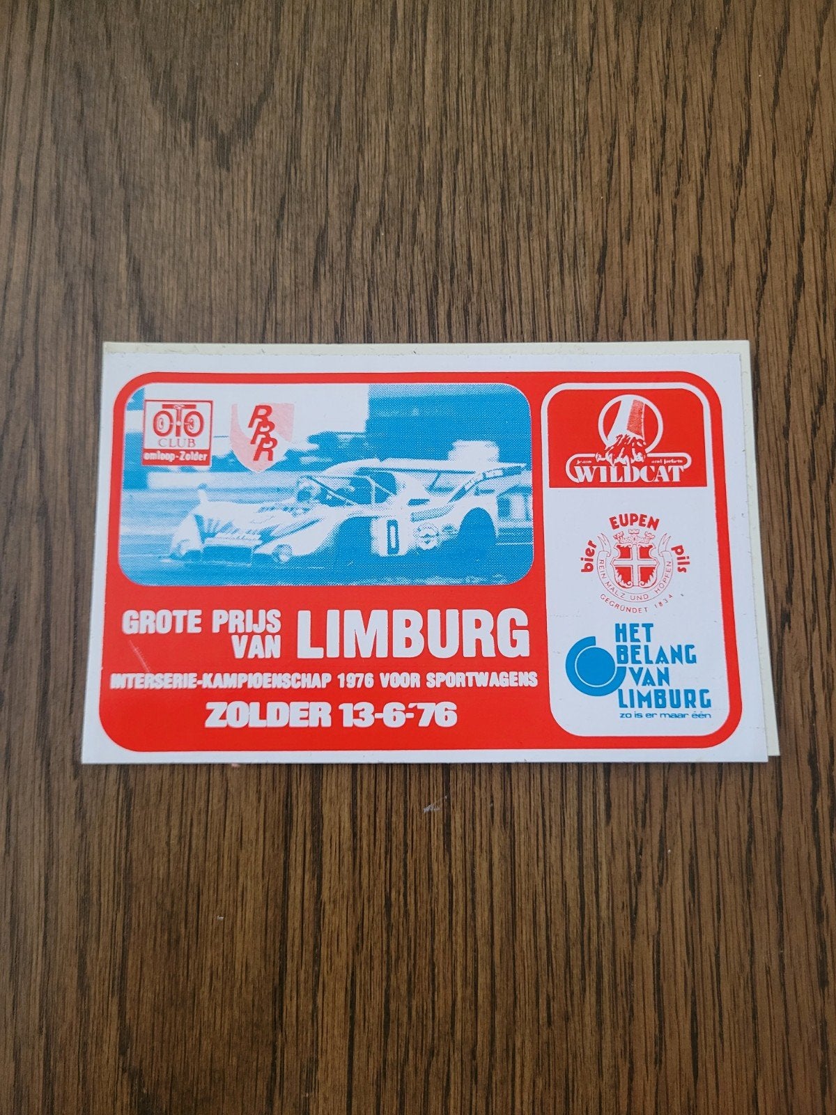 Autocollant ancien Grand Prix van limburg Zolder 1976
récupé, Collections, Enlèvement ou Envoi