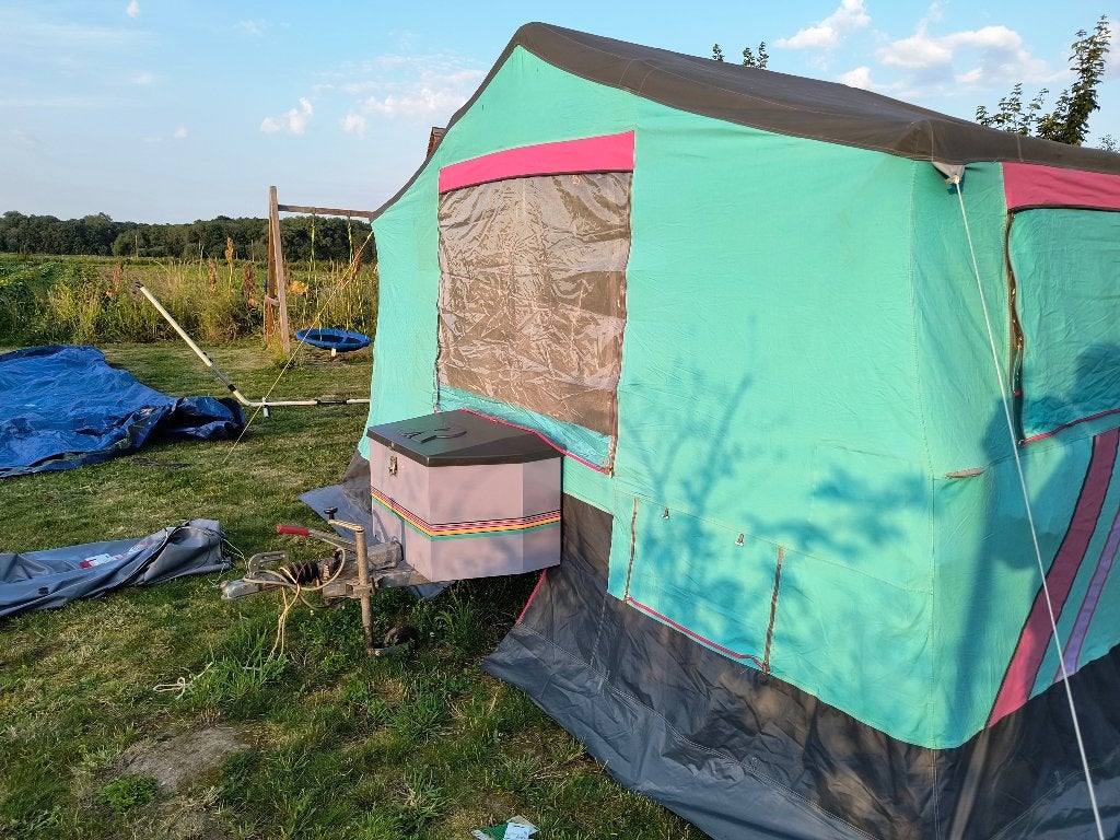 Raclet Jade vouwwagen te koop (1994), Caravans en Kamperen, Ophalen, Meerkleurig, Raclet, Aanwezig