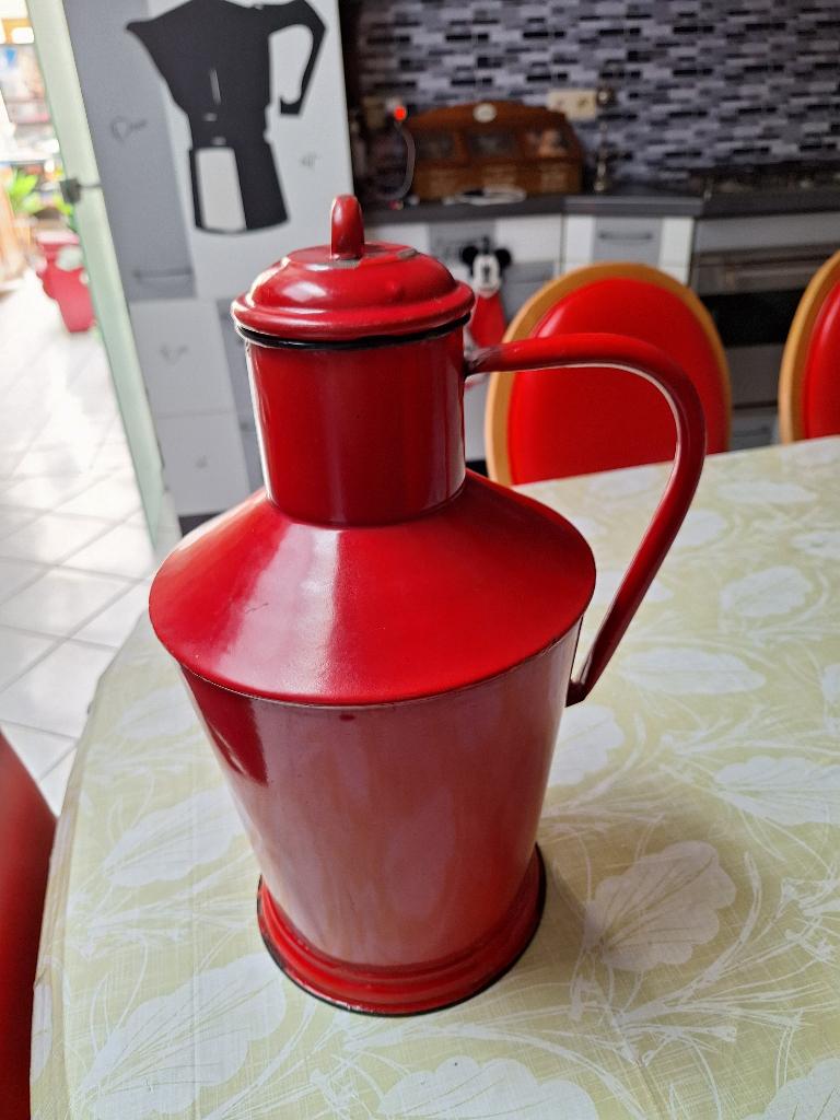Pot en émaillé rouge., Antiek en Kunst, Ophalen