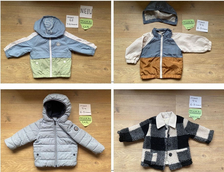 Jassen - Maat 68/74 - C&A, H&M, zeeman - Deels NIEUW!, Ophalen, Zo goed als nieuw, Jongetje, Jasje