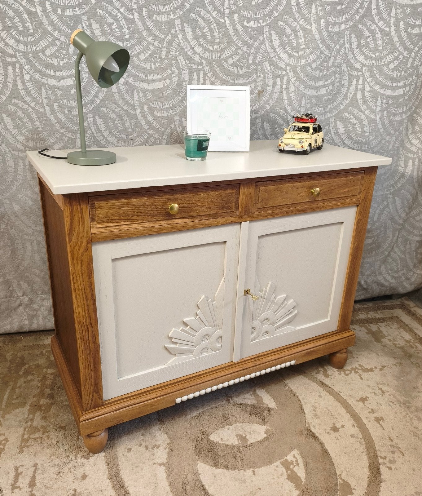 buffet Vintage restauré, Maison & Meubles, Avec tiroir(s), 25 à 50 cm, Comme neuf, 100 à 150 cm