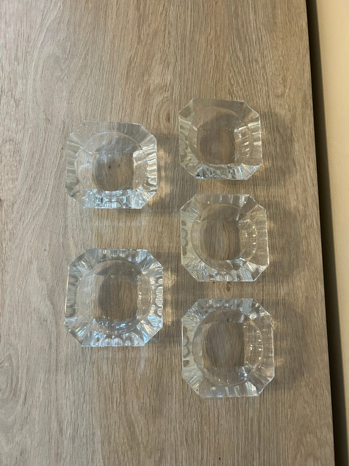 5 kristallen asbakjes van Val Saint Lambert, Ophalen