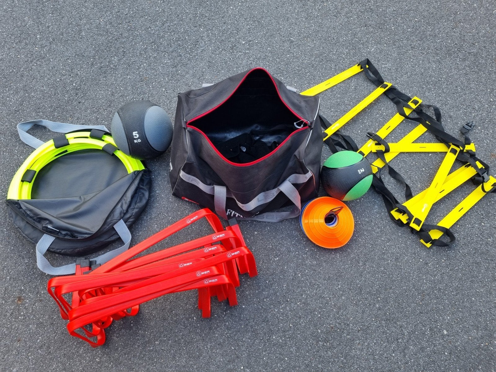 Fitness training set, Ophalen