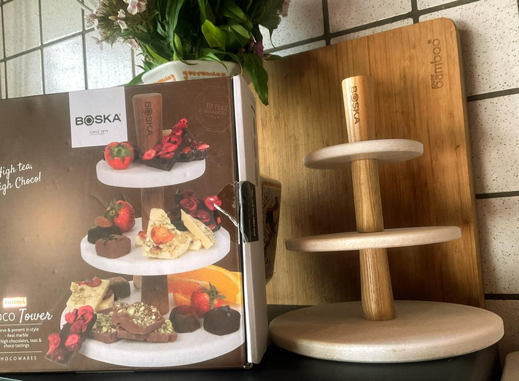 BOSKA chocolade of hapjes toren Nieuw, Huis en Inrichting, Woonaccessoires | Etagères, Ophalen of Verzenden, Nieuw