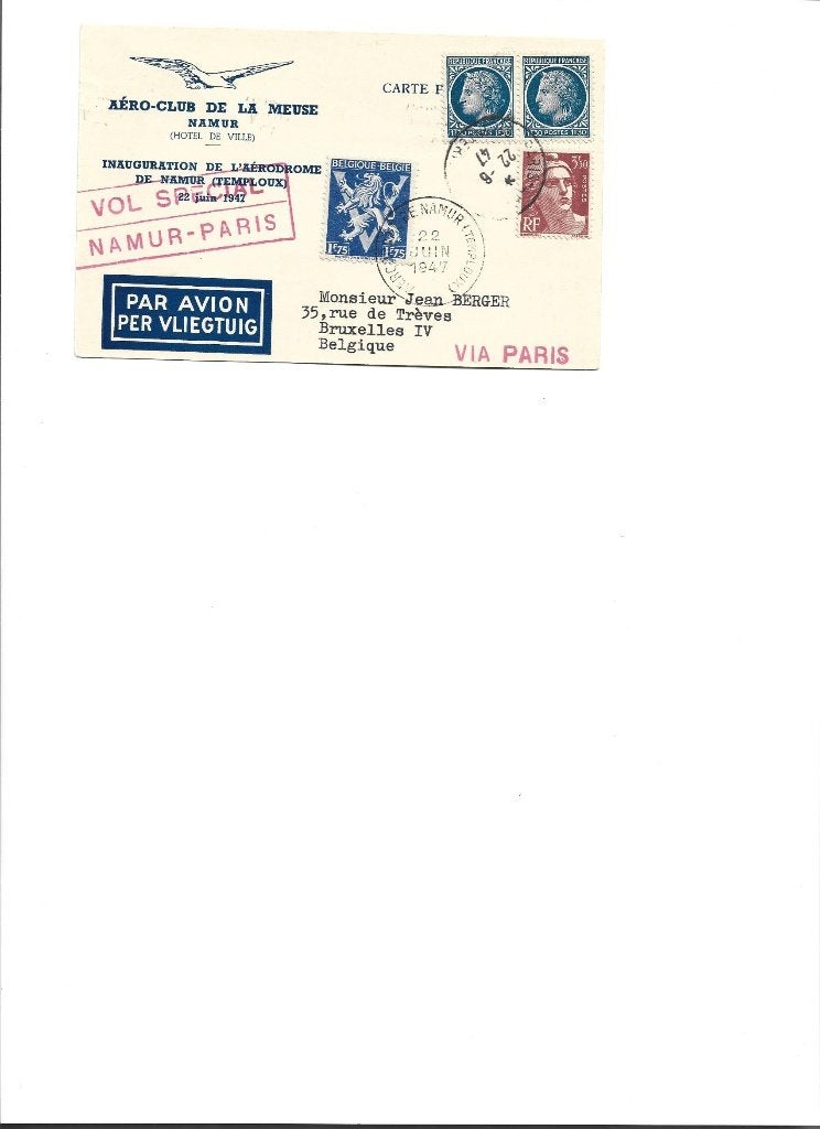 Timbres de poste aérienne du Congo belge, Timbres & Monnaies, Timbres | Europe | Belgique, Avec timbre, Enlèvement ou Envoi, Affranchi