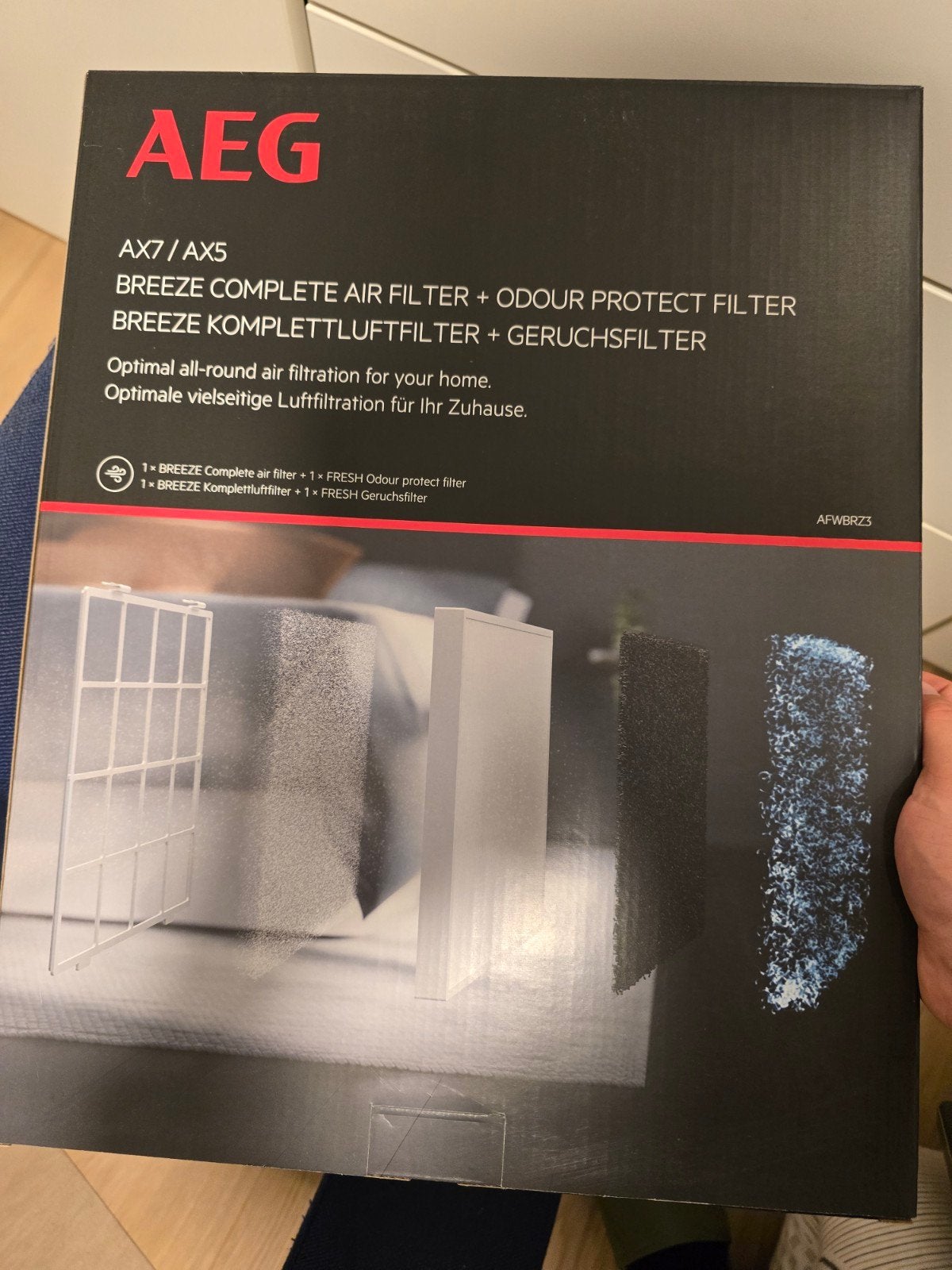 AEG AX5/AX7 Filterset (AFWBRZ3) – Breeze lucht + Geurfilter, Ophalen, Nieuw