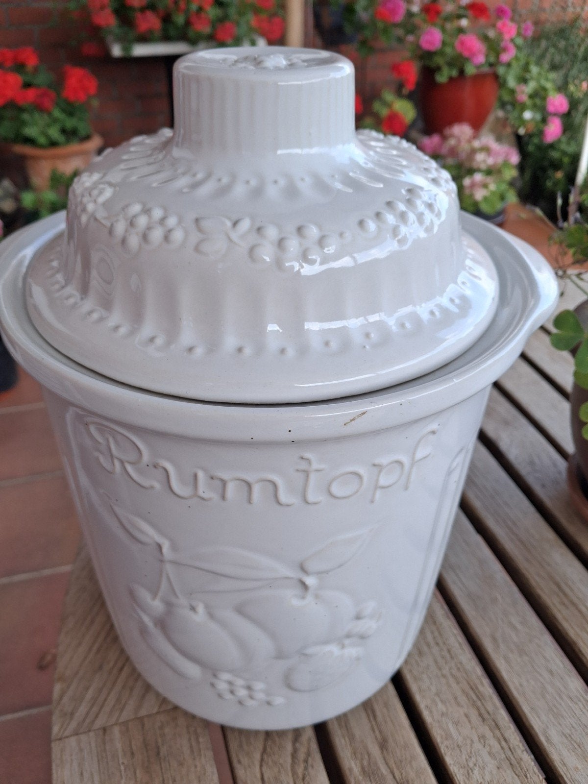 Rumtopf pot - wit, Verzamelen, Retro, Ophalen