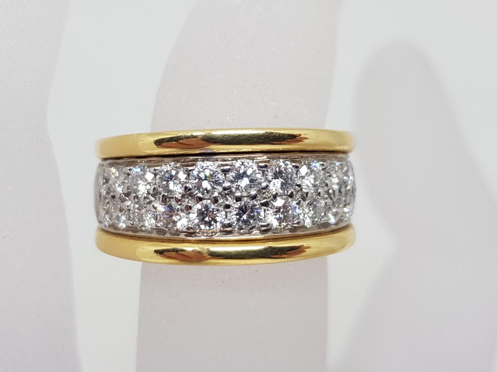 Diamant Ring 0.60ct, Bijoux, Sacs & Beauté, Bagues, Neuf, Femme, 17 à 18, Jaune, Or, Avec pierre précieuse, Enlèvement ou Envoi