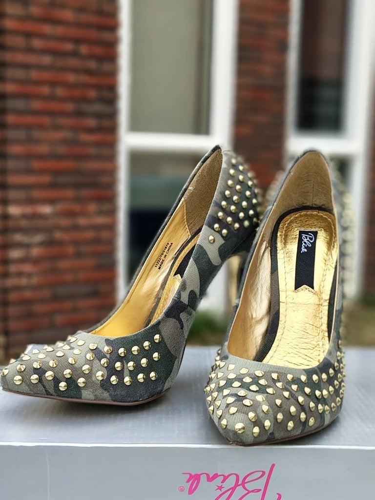 Maat 36 leuke camouflage hakjes!, Ophalen, Pumps, Zo goed als nieuw, Blink