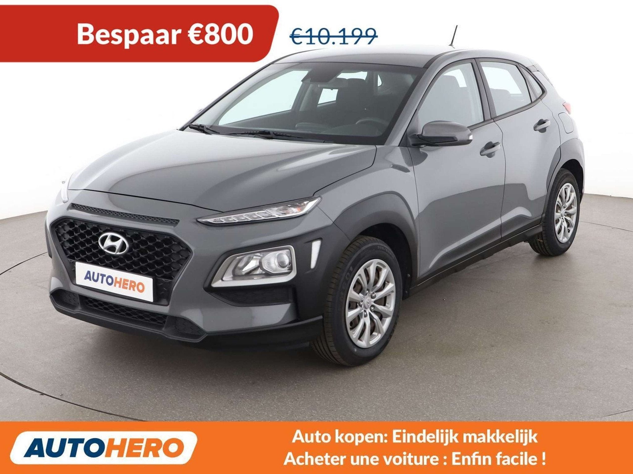 Hyundai KONA 1.0 TGDI Classic 2WD, Autos, Hyundai, Argent ou Gris, Achat, 998 cm³, Euro 6