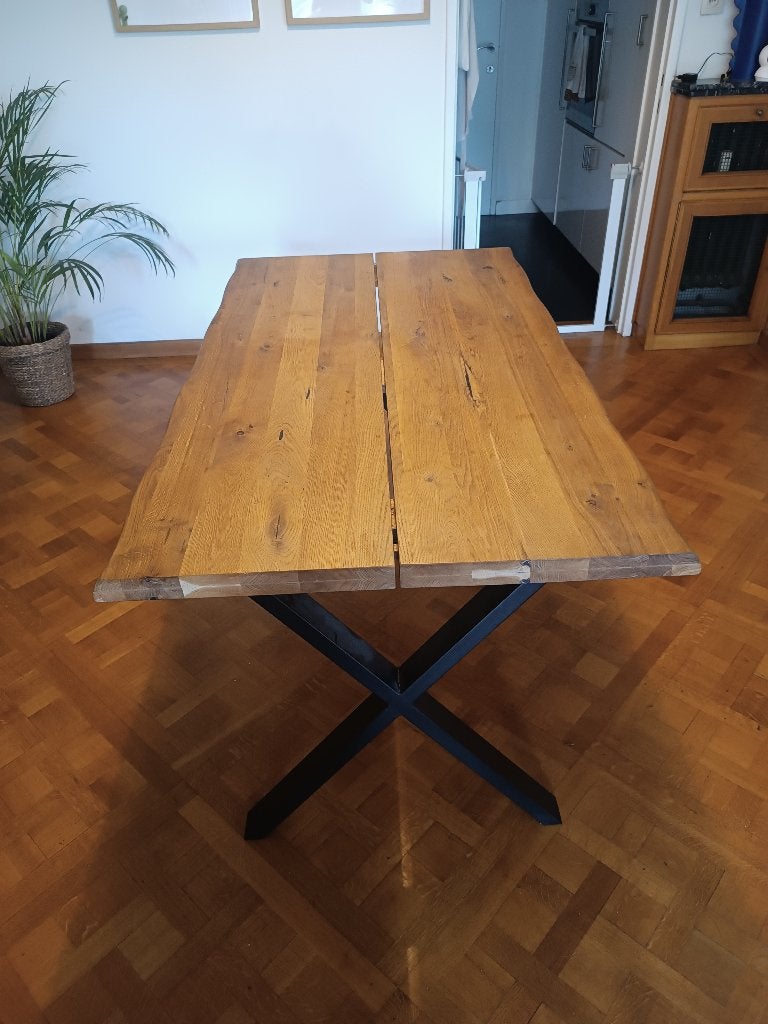Table ROSKILDE - Jysk, 100 à 150 cm, Quatre personnes, Naturaal hout, Enlèvement