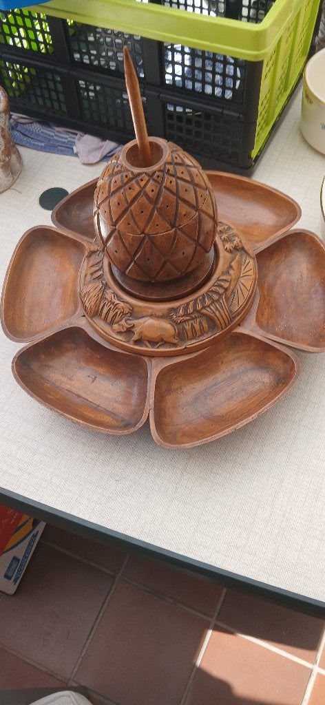 Serveerschaal, Huis en Inrichting, Ophalen, Zo goed als nieuw, Hout, Kan