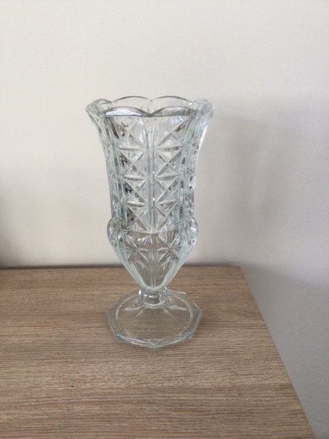 Vintage Italiaanse vaas jaren ’60. Perfecte staat., Maison & Meubles, 23 cm, Transparent, Verre, Enlèvement