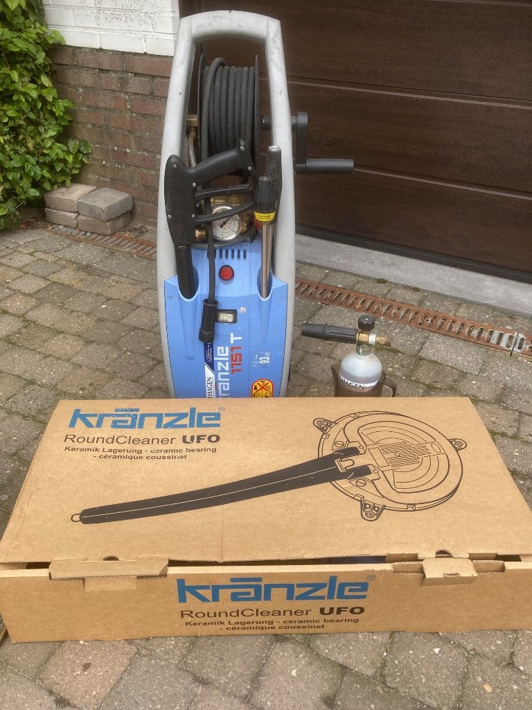 Nettoyeur haute pression Kranzle1151T+nettoyeur UFO terrasse, Électrique, Avec pression d'eau réglable, Enlèvement, Utilisé