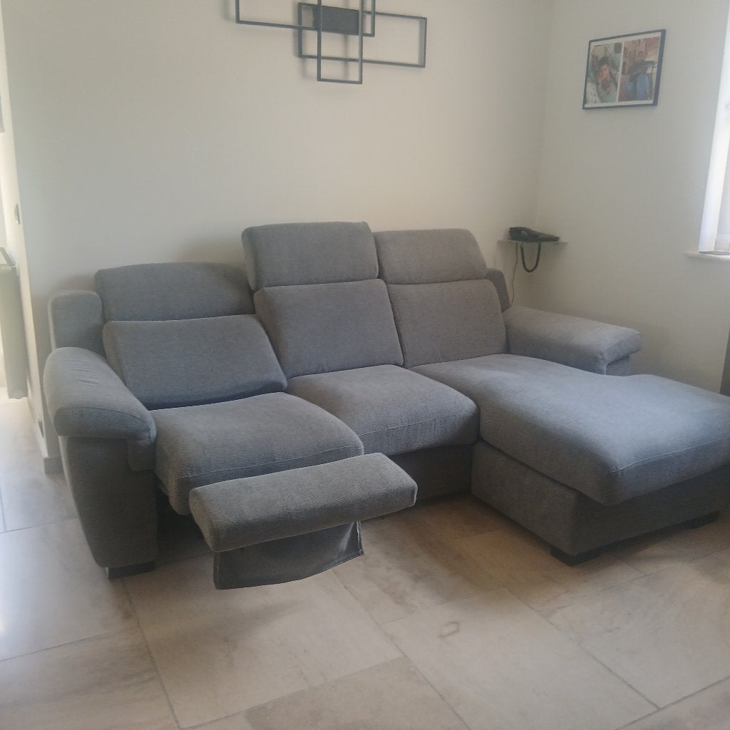 Canapé, Relax électrique (acheté Poltrone & Sofa), Ophalen, 100 tot 125 cm, Hoekbank, Driepersoons