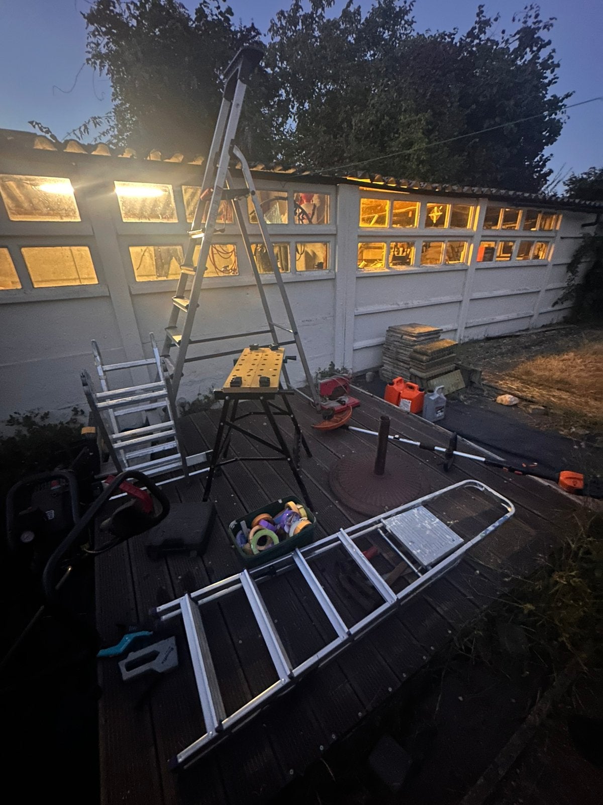 Werk materiaal en extra goederen, Ophalen, Gebruikt, Ladder, Opvouwbaar of Inschuifbaar
