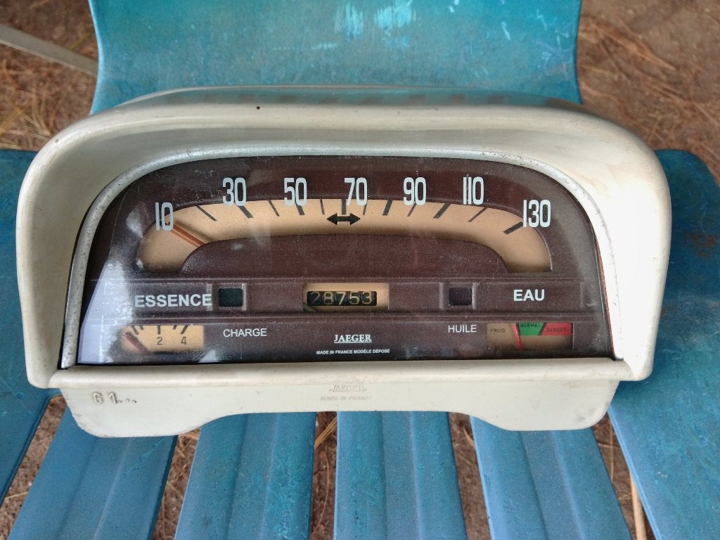 RENAULT Dauphine :compteur + jauges :JAEGER, Autos : Pièces & Accessoires, Enlèvement ou Envoi, Utilisé, Renault