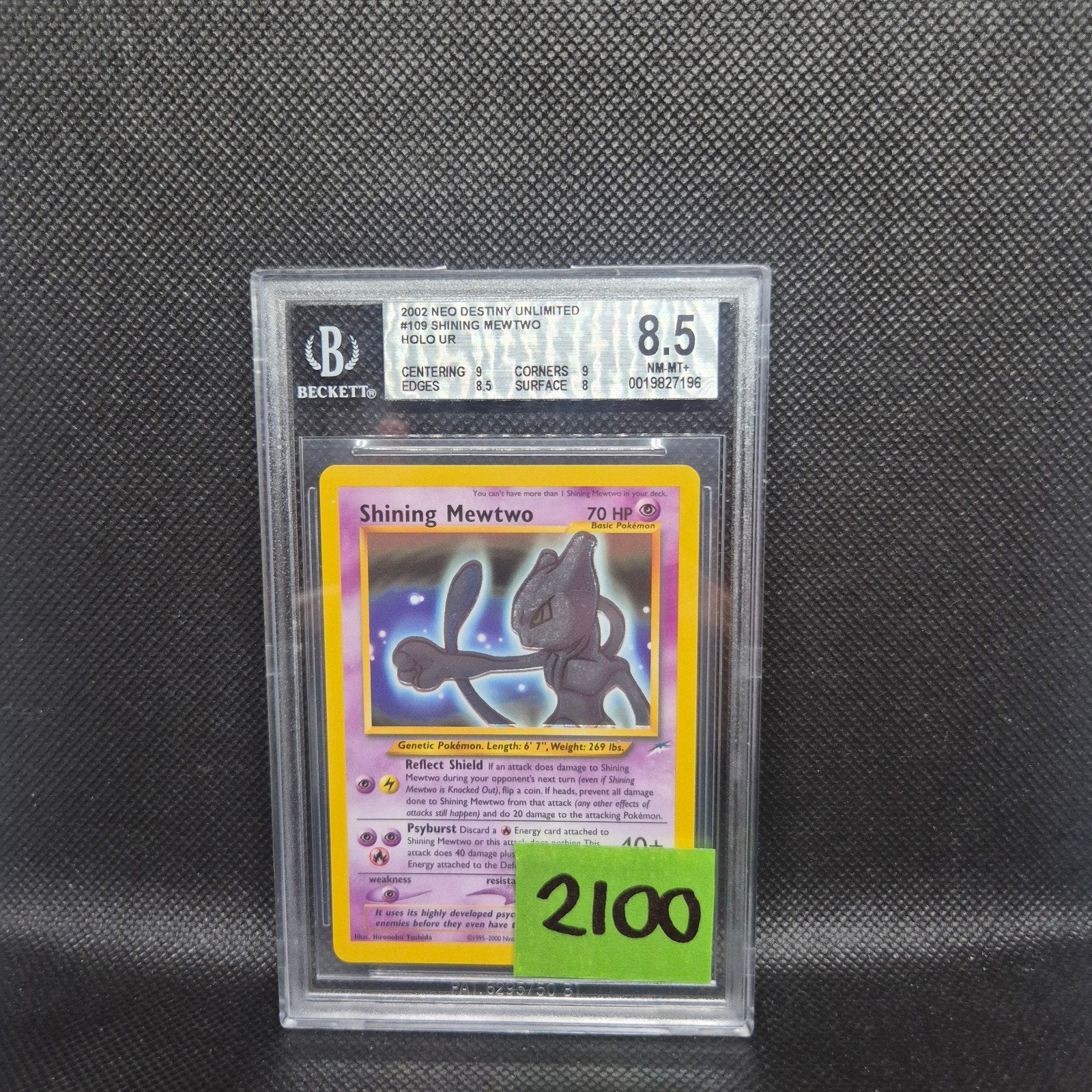 Shining Mewtwo Holo Neo Destiny BGS 8.5, Hobby en Vrije tijd, Ophalen of Verzenden