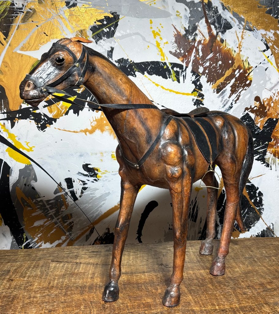 Antiek groot lederen paard, Antiek en Kunst, Ophalen