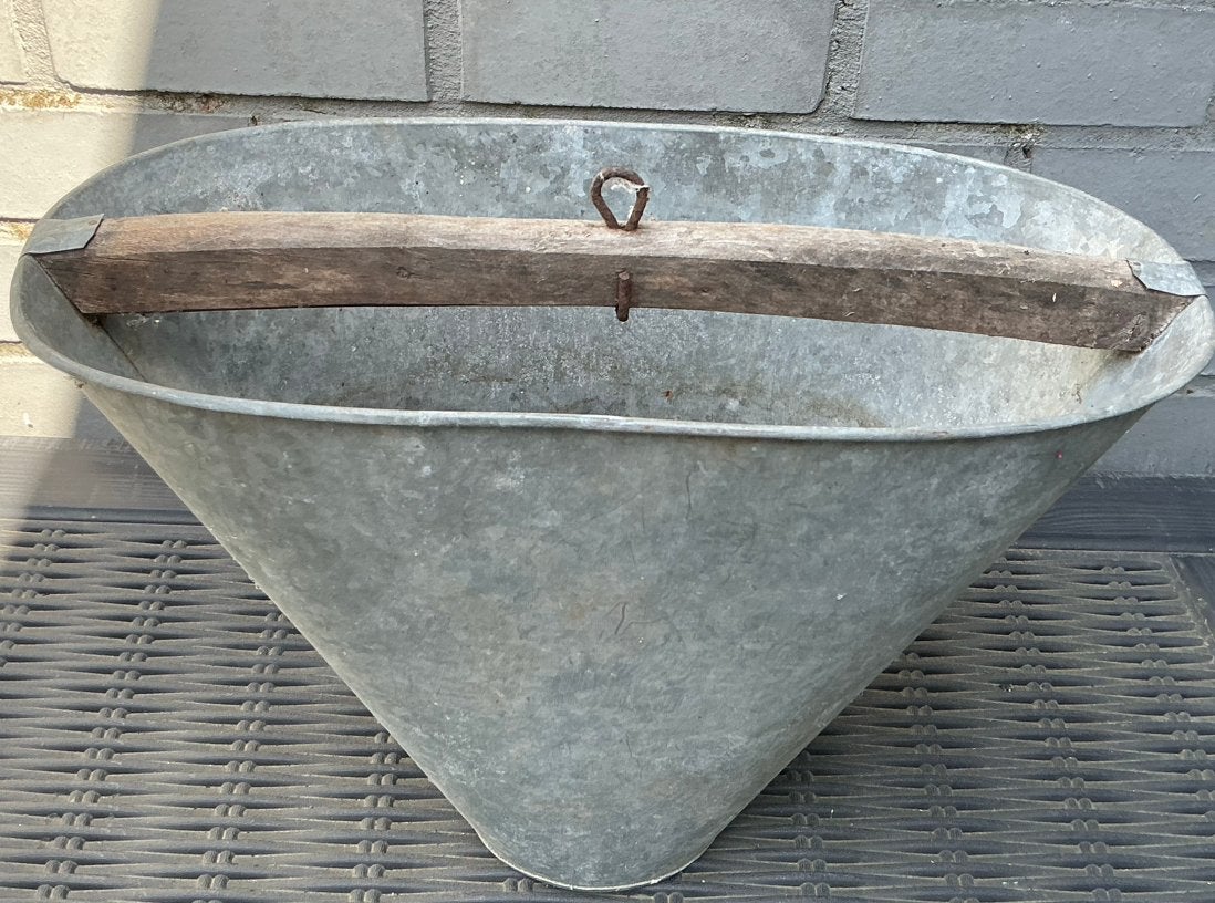 Prachtige authentieke zinken plukemmer, Antiek en Kunst, Curiosa en Brocante, Ophalen