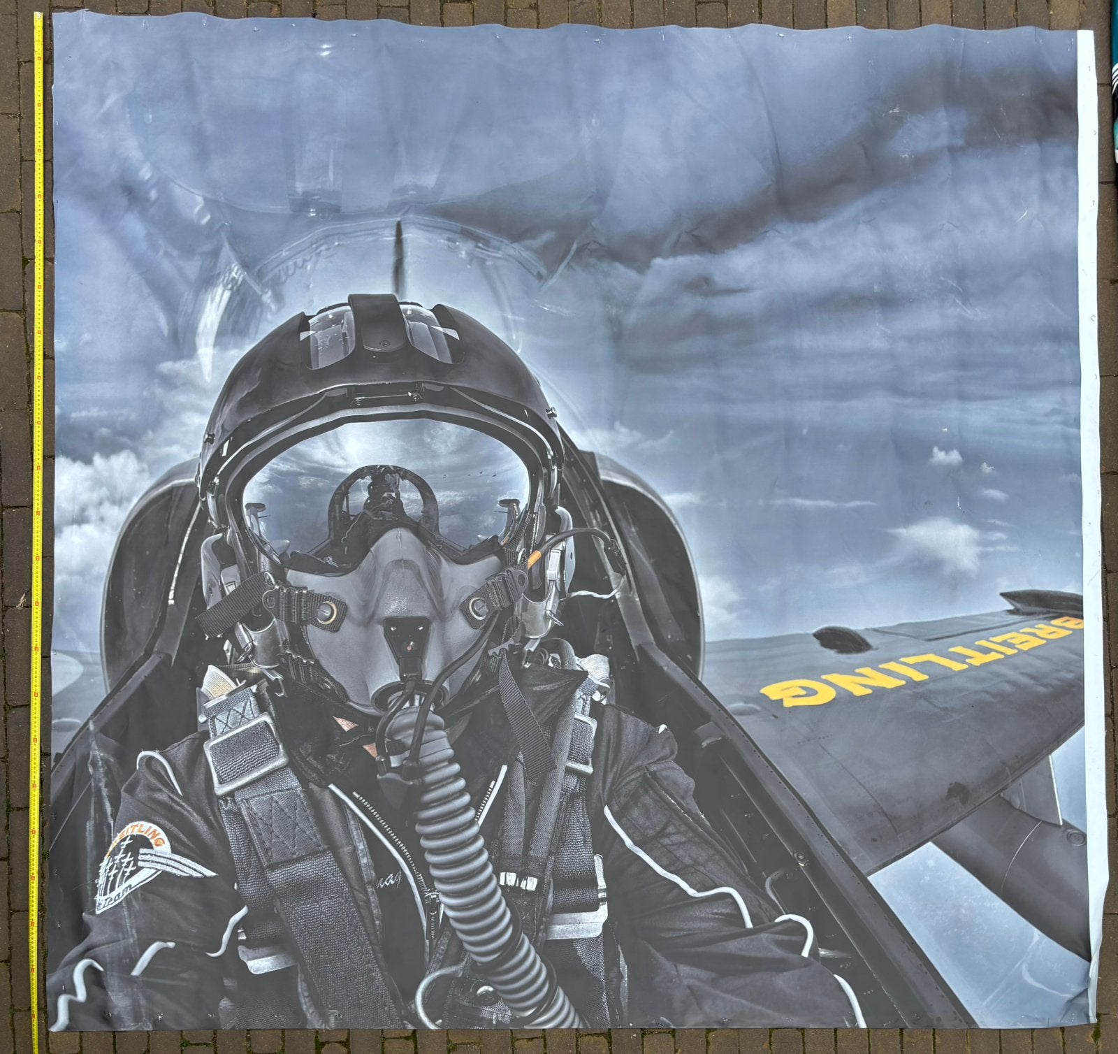 Breitling banners, Jet team/John Travolta, Collections, Publicité, Rectangulaire horizontal, Enlèvement, Utilisé