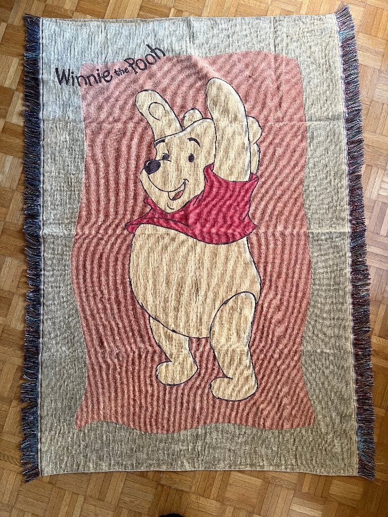 vloerkleed / plaid Winnie The Pooh, Verzamelen, Ophalen of Verzenden, Winnie de Poeh of vrienden, Gebruikt, Kleding of Textiel