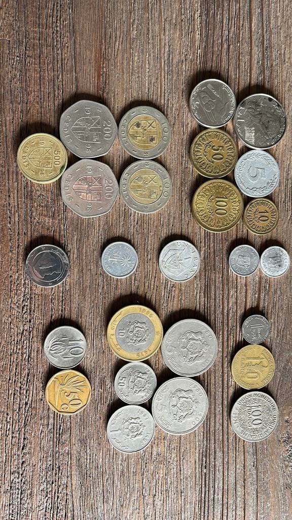 Afrikaanse munten lot (26 stuks) - Ghana, Tunesië, Marokko…, Enlèvement ou Envoi, Monnaie