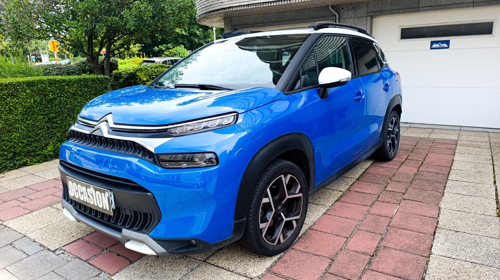 Citroën C3 Aircross Benzine Automaat Android Panoramic, Auto's, Dealer onderhouden, 1199 cc, Blauw, Leder en Stof
