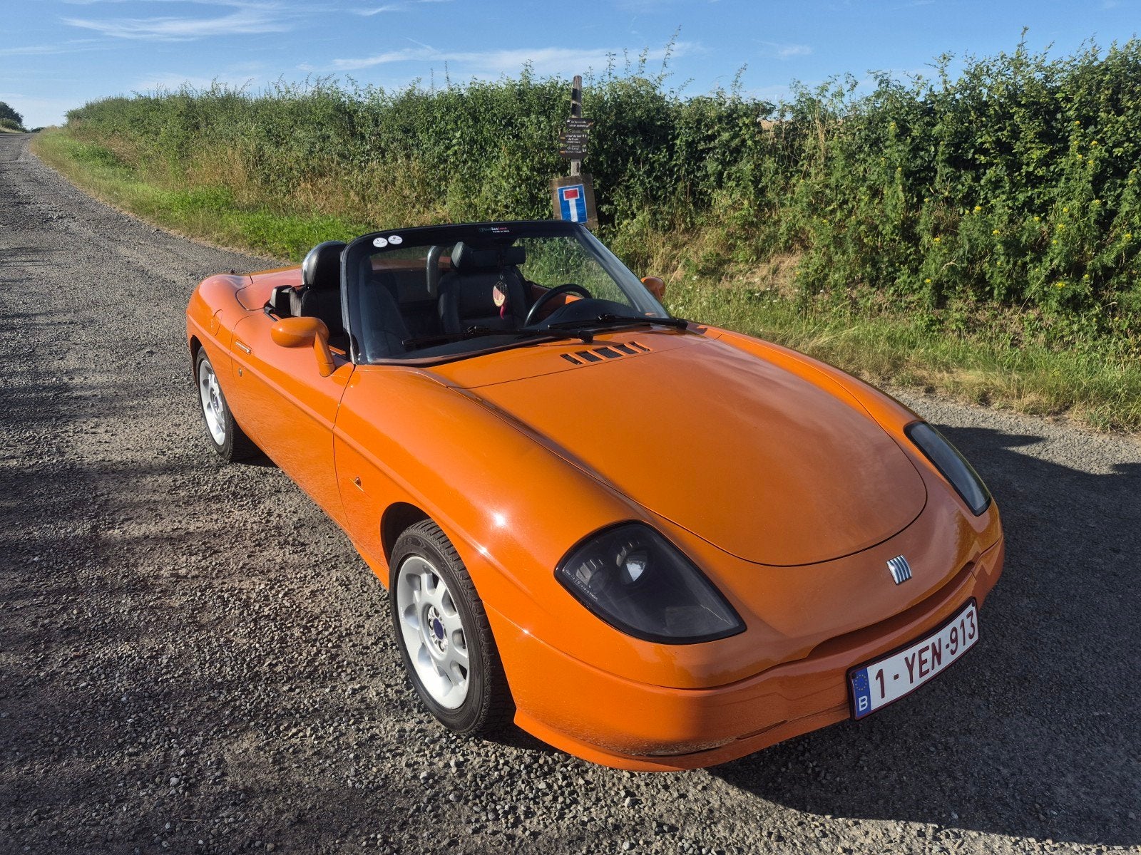 Fiat Barchetta 1998, Auto's, Lederen bekleding, Zwart, Zwart, Leder