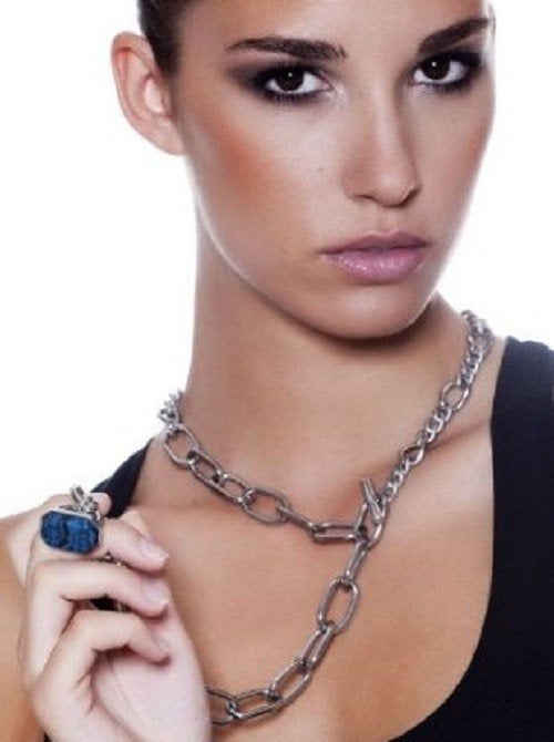 Nieuwe originele Dolce & Gabbana dames hals ketting D&G, Handtassen en Accessoires, Nieuw, Ophalen of Verzenden, Zilver, Overige materialen