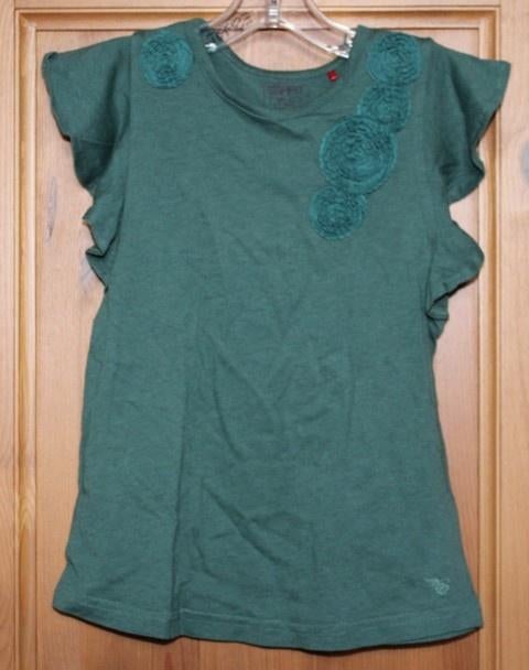 Leuk groen T-shirt van Esprit - maat 116-122, Kinderen en Baby's, Kinderkleding | Maat 116, Meisje, Ophalen of Verzenden, Zo goed als nieuw