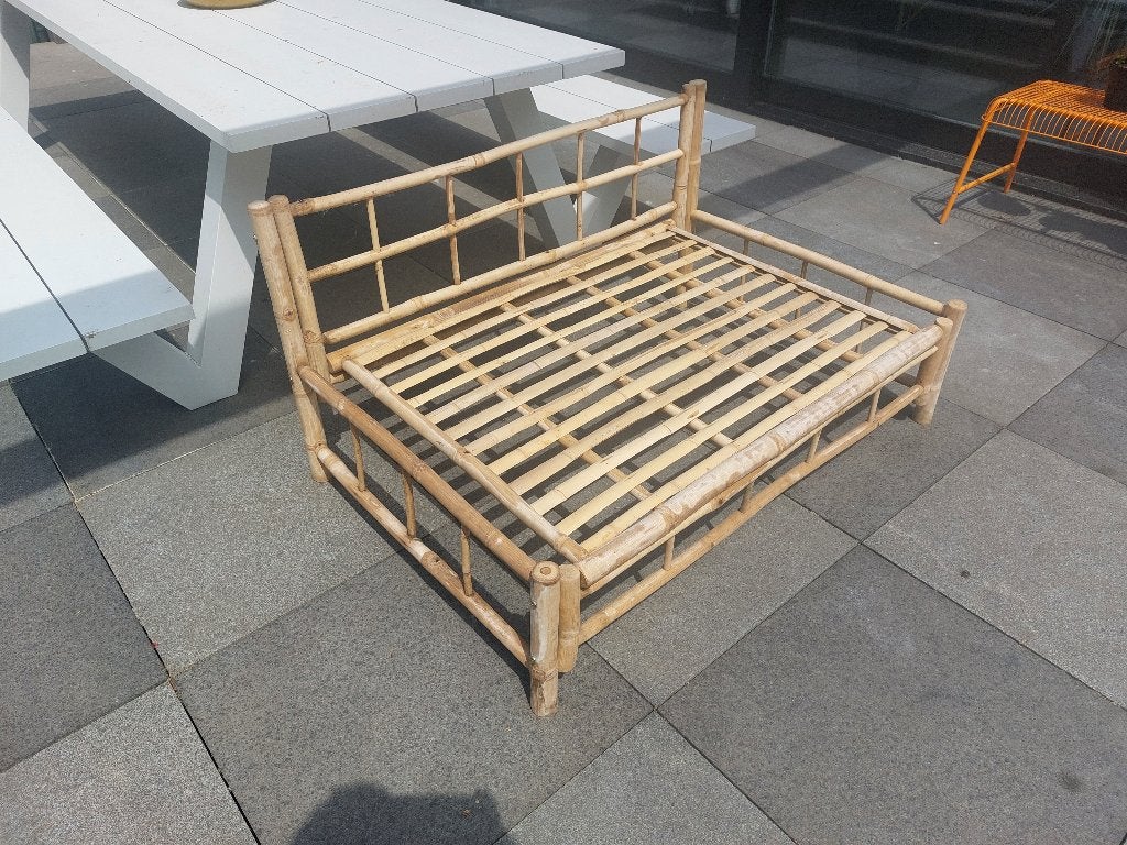 Bamboe palletbank, Tuin en Terras, Ophalen, Gebruikt, Hout