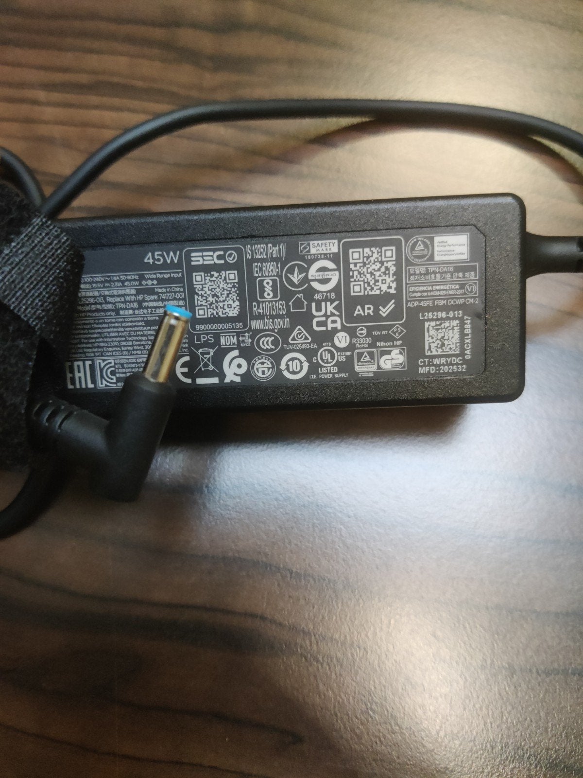 HD Laptop Oplader 45w Originele, Informatique & Logiciels, Chargeurs d'ordinateur portable, Enlèvement