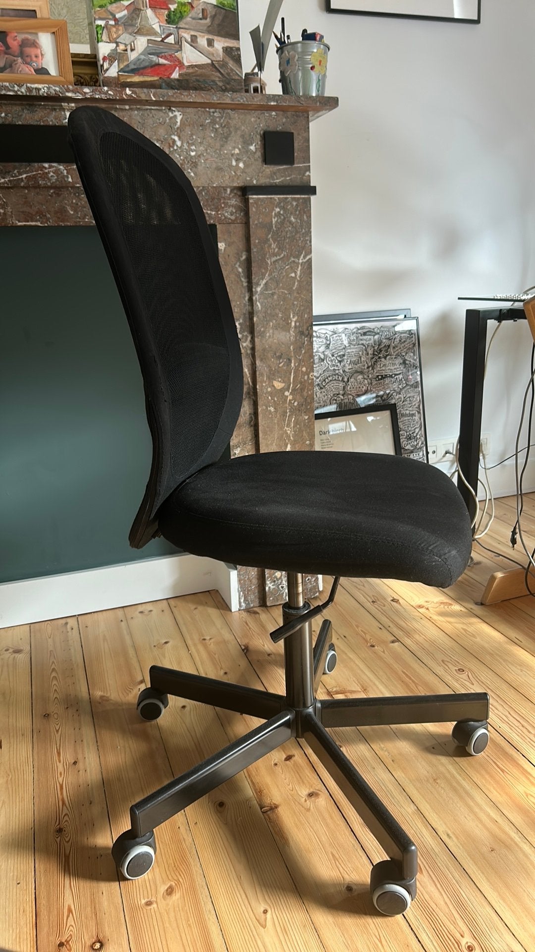 Chaise bureau ikea, Maison & Meubles, Enlèvement, Comme neuf, Noir, Chaise de bureau