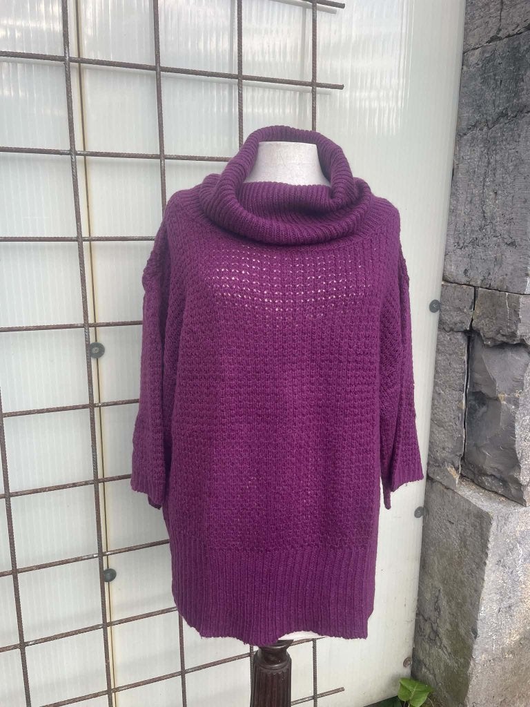 pull à col roulé en maille, taille 42, Vêtements | Femmes, Enlèvement ou Envoi, Porté, Taille 42/44 (L), Violet