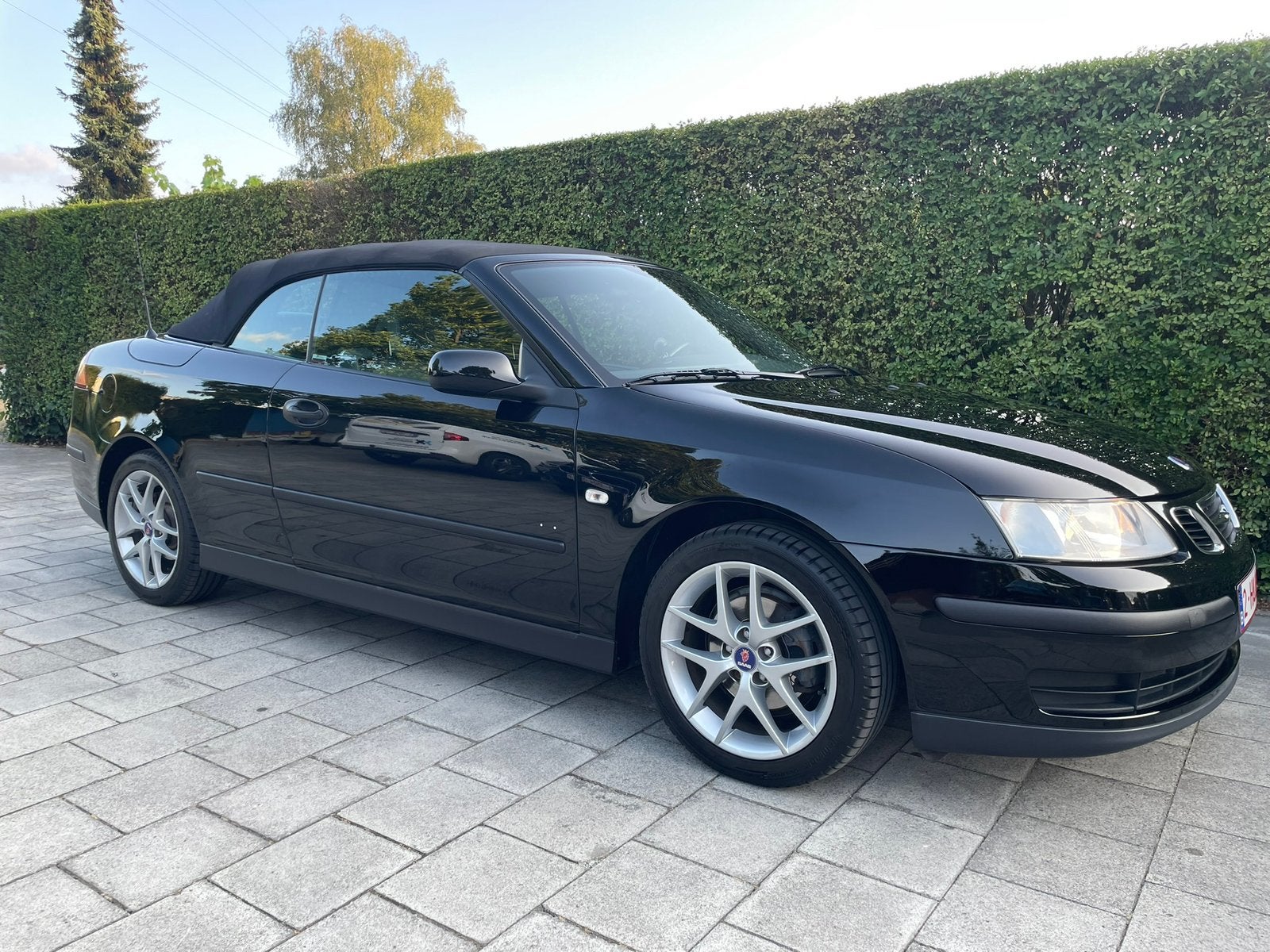 Saab cabrio 9.3 met weinig km. Volledig gedocumenteerd., Auto's, 1998 cc, Cabriolet, Elektrische ramen, Zwart