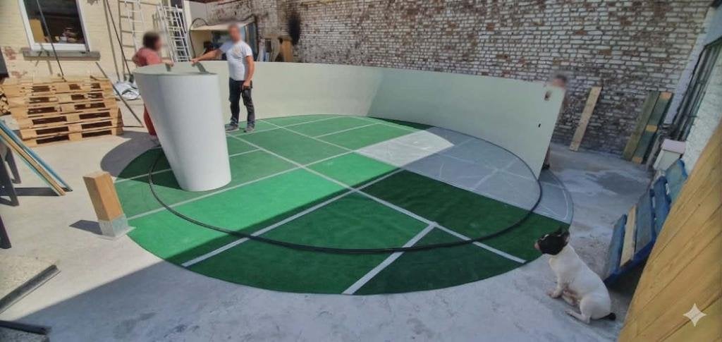 Piscine tôle, hors sol 5,50, Jardin & Terrasse, Piscines, 300 cm ou plus, Rond, Comme neuf, Enlèvement