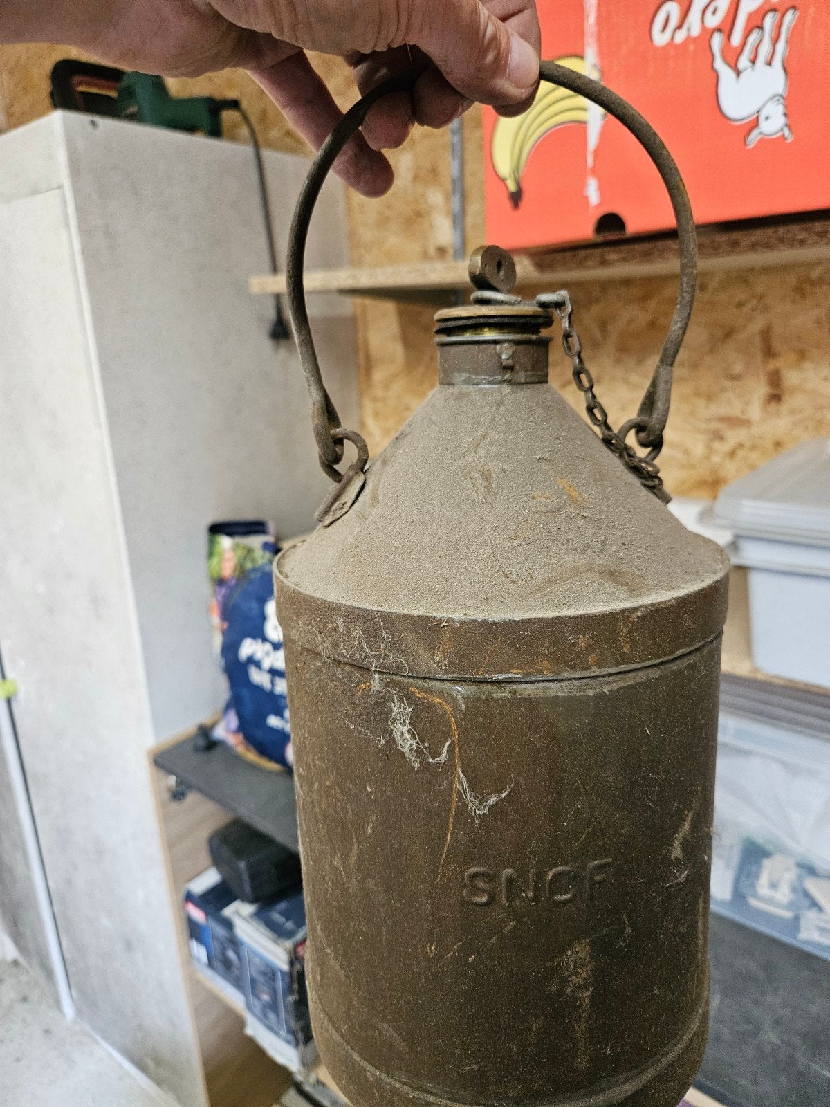 olieblik Franse spoorwegen sncf, Ophalen of Verzenden