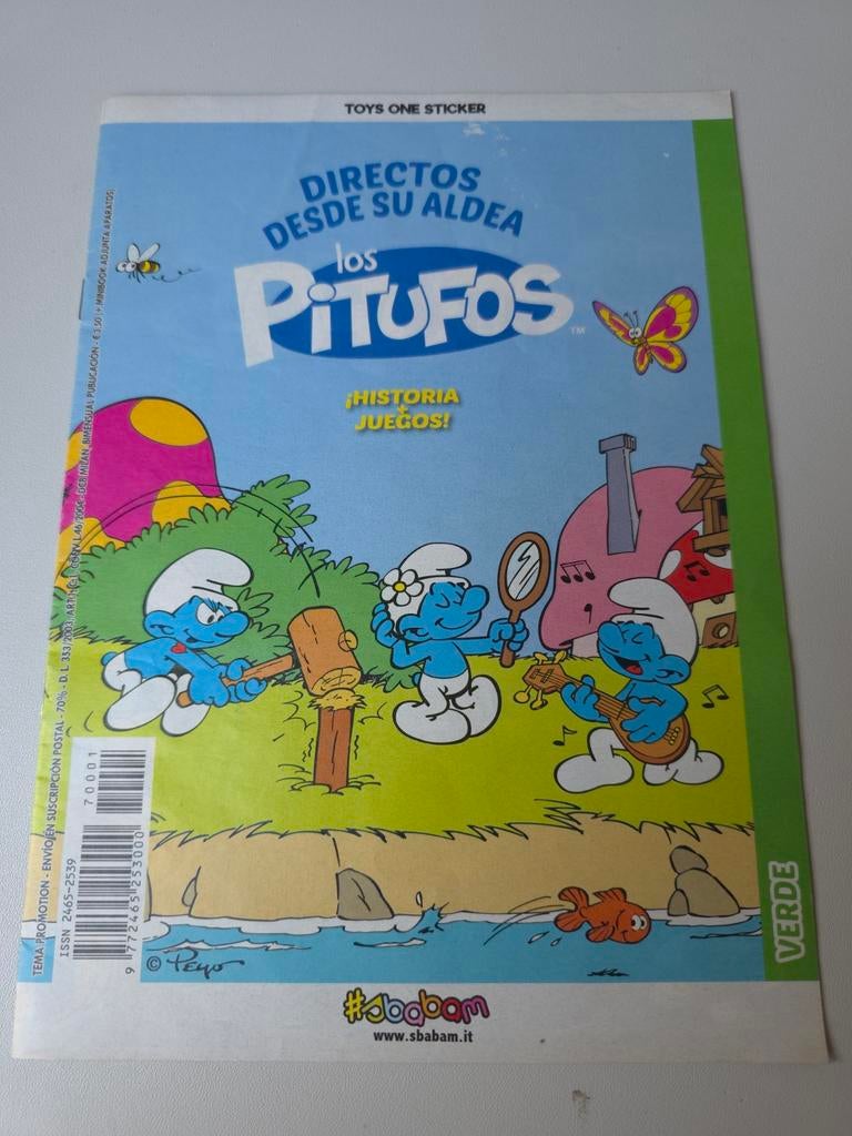 Petit livret jeux/bd Schtroumpf- vert, Envoi, Utilisé, Différents Schtroumpfs, Bande dessinée