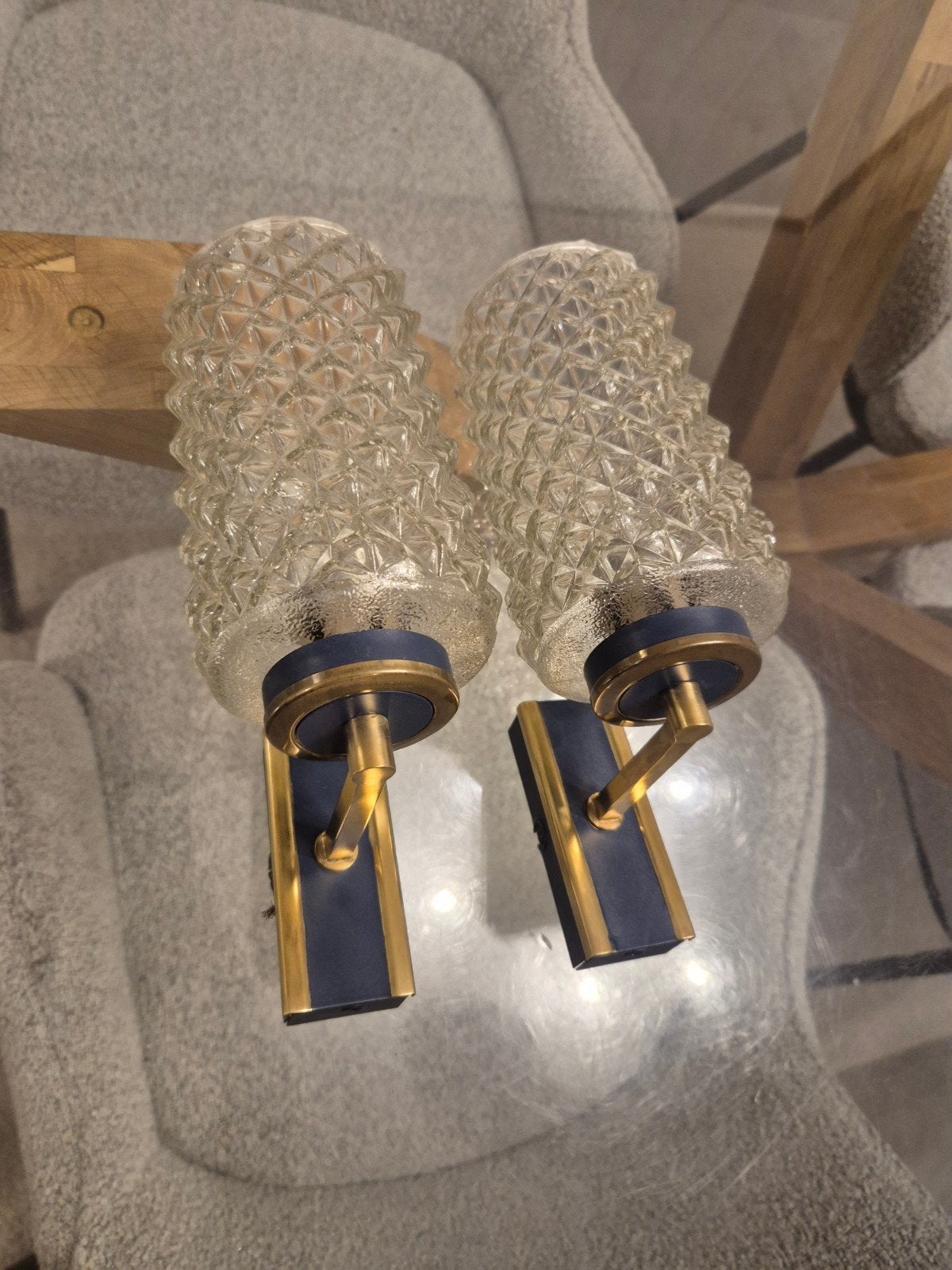 Lampe muraux vintage, Enlèvement ou Envoi, Verre