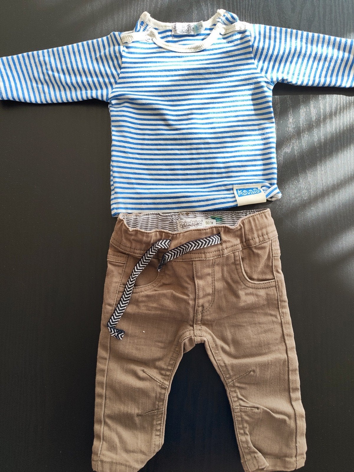 Setje Dirkje t-shirt en jeansbroek maat 56, Enfants & Bébés, Vêtements de bébé | Taille 56, Enlèvement, Ensemble