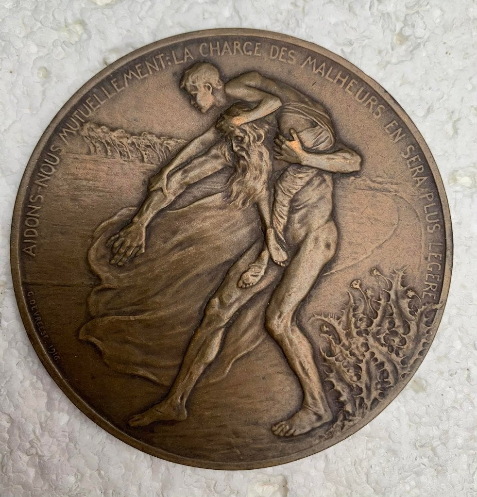 Medaille, penning: Croix Rouge, Victimes Inondations 1925-26, Timbres & Monnaies, Enlèvement ou Envoi
