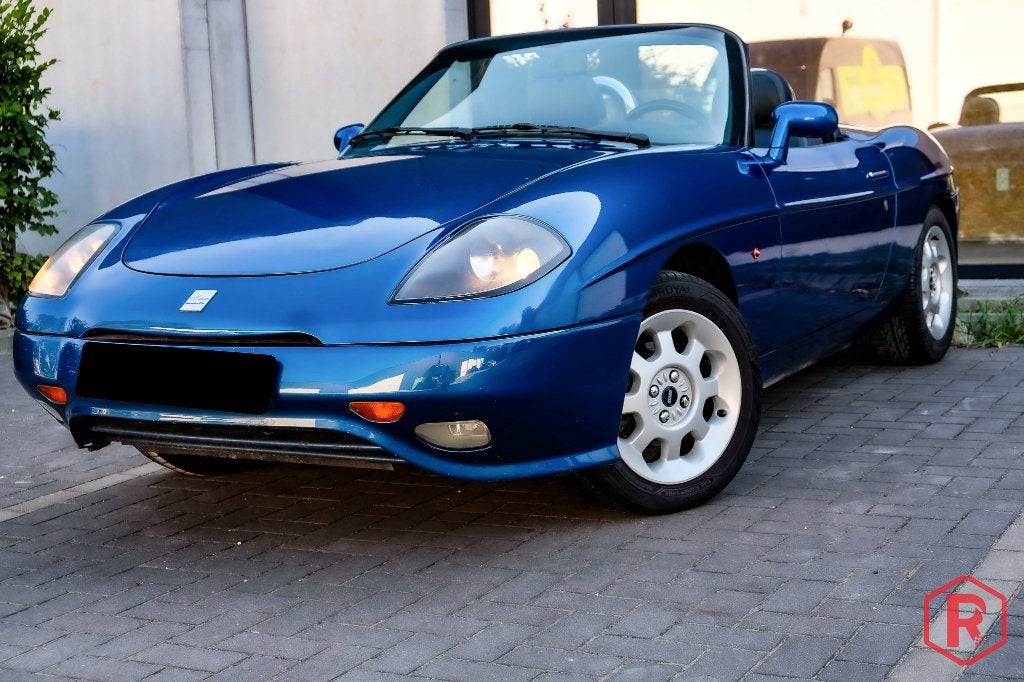 Fiat Barchetta 1.7 131pk 1998 Garantie, Auto's, Voorwielaandrijving, Zwart, 4 cilinders, Cabriolet