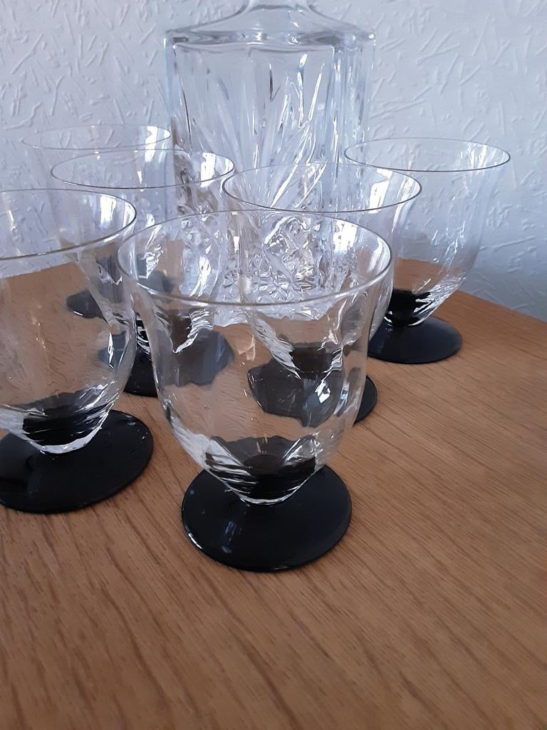 Art deco  gelazen zwarte voet ! Vintage liefhebbers, Ophalen