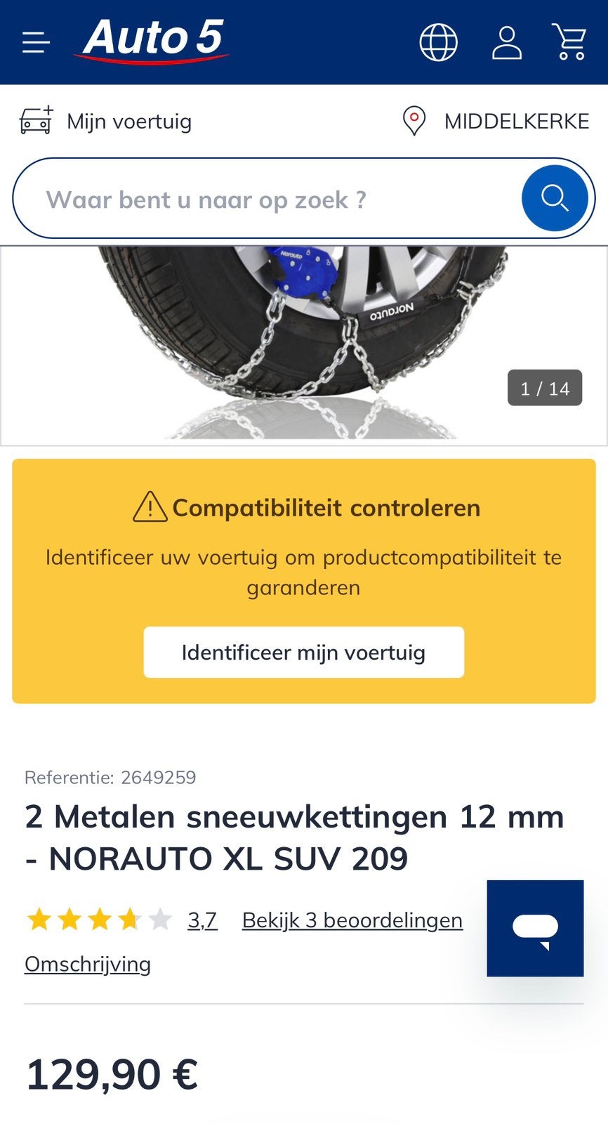 Nieuw NORAUTO XL SUV 209  12 mm, Auto diversen, Ophalen, Nieuw
