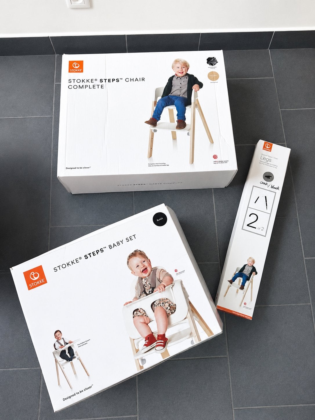 Nieuwe Stokke Steps eetstoel + baby set